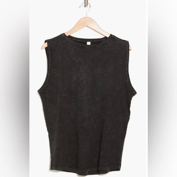 Z by Zella Vintage Wash Relaxed Tank in Black - Picture 3 of 3